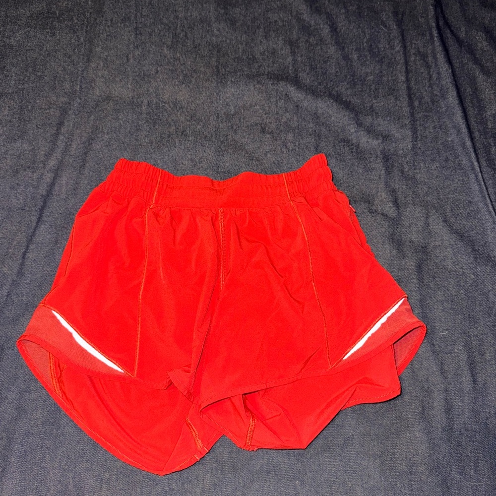lululemon Bright Red Hotty Hot Shorts